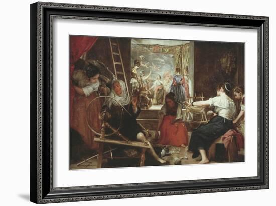 Las Hilanderas (The Spinners) or La Fabula De Aracne (Fable of Arachne), 1657-60, 86X113In-Diego Velazquez-Framed Giclee Print