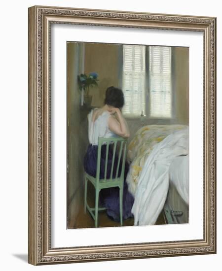 Las Horas Tristes, C.1900 (Oil on Canvas)-Ramon Casas i Carbo-Framed Giclee Print