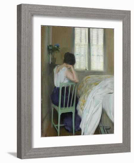 Las Horas Tristes, C.1900 (Oil on Canvas)-Ramon Casas i Carbo-Framed Giclee Print