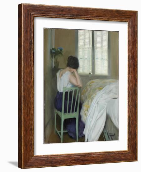 Las Horas Tristes, C.1900 (Oil on Canvas)-Ramon Casas i Carbo-Framed Giclee Print