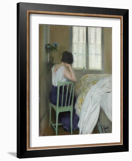 Las Horas Tristes, C.1900 (Oil on Canvas)-Ramon Casas i Carbo-Framed Giclee Print