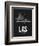 LAS Las Vegas Airport Black-NaxArt-Framed Premium Giclee Print