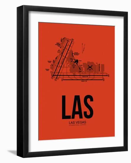 LAS Las Vegas Airport Orange-NaxArt-Framed Art Print