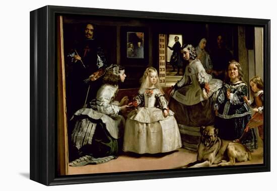 Las Meninas, Detail of the Lower Half of the Family of Philip IV (1605-65) of Spain, 1656-Diego Velazquez-Framed Premier Image Canvas