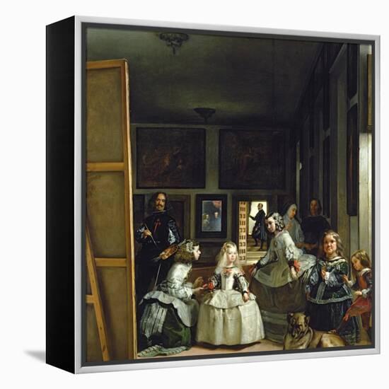 Las Meninas or the Family of Philip IV, circa 1656-Diego Velazquez-Framed Premier Image Canvas