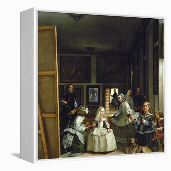 Las Meninas or the Family of Philip IV, circa 1656-Diego Velazquez-Framed Premier Image Canvas