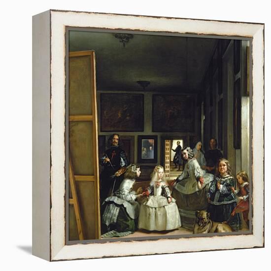 Las Meninas or the Family of Philip IV, circa 1656-Diego Velazquez-Framed Premier Image Canvas