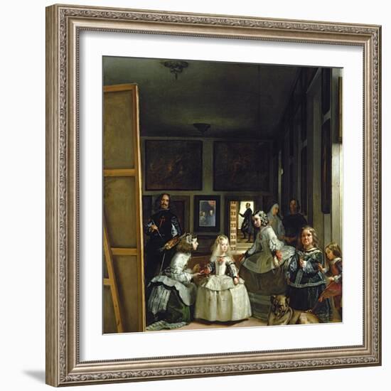 Las Meninas or the Family of Philip IV, circa 1656-Diego Velazquez-Framed Giclee Print