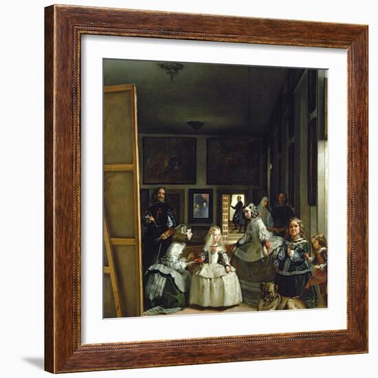 Las Meninas or the Family of Philip IV, circa 1656-Diego Velazquez-Framed Giclee Print