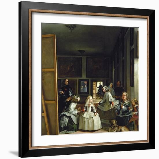 Las Meninas or the Family of Philip IV, circa 1656-Diego Velazquez-Framed Giclee Print