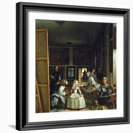 Las Meninas or the Family of Philip IV, circa 1656-Diego Velazquez-Framed Giclee Print