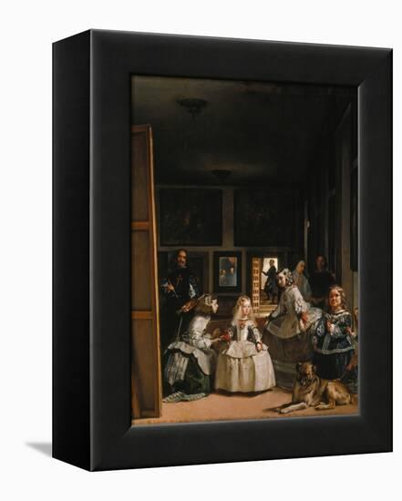 Las Meninas (The Courtladies)-Diego Velazquez-Framed Premier Image Canvas