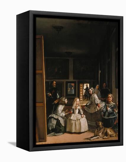 Las Meninas (The Courtladies)-Diego Velazquez-Framed Premier Image Canvas