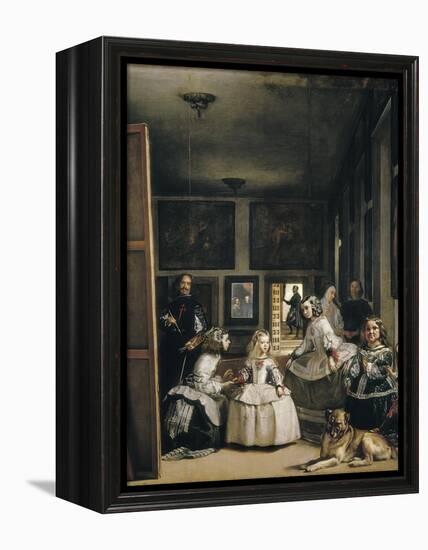 Las Meninas (The Maids of Honour or the Family of Philip IV)-Diego Velazquez-Framed Stretched Canvas