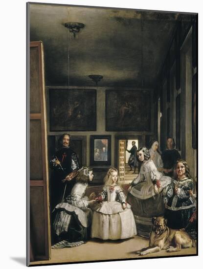 Las Meninas (The Maids of Honour or the Family of Philip IV)-Diego Velazquez-Mounted Art Print