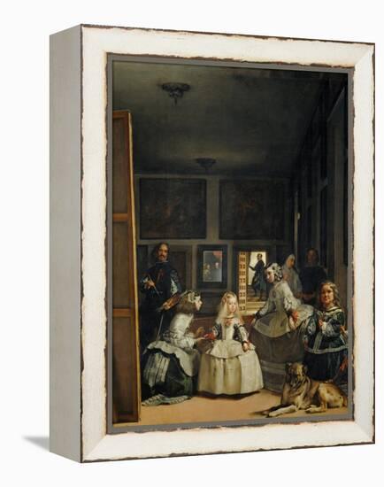 Las Meninas (With Velazquez' Self-Portrait) or the Family of Philip IV, 1656-Diego Velazquez-Framed Premier Image Canvas