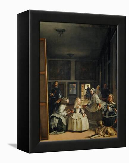 Las Meninas (With Velazquez' Self-Portrait) or the Family of Philip IV, 1656-Diego Velazquez-Framed Premier Image Canvas