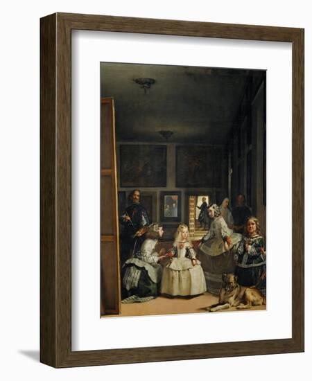 Las Meninas (With Velazquez' Self-Portrait) or the Family of Philip IV, 1656-Diego Velazquez-Framed Giclee Print