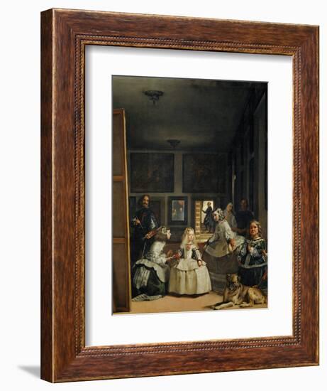 Las Meninas (With Velazquez' Self-Portrait) or the Family of Philip IV, 1656-Diego Velazquez-Framed Giclee Print