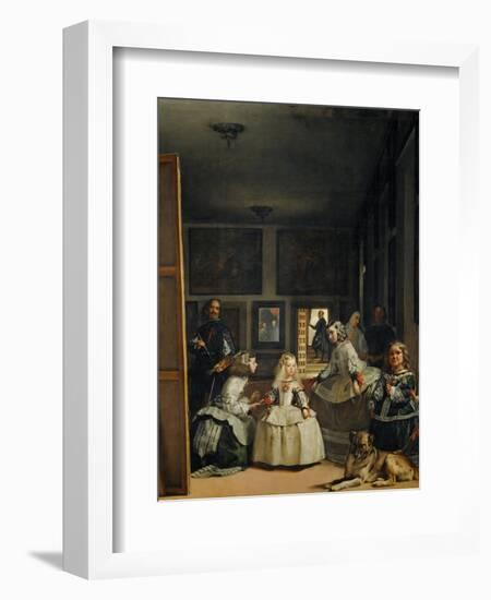 Las Meninas (With Velazquez' Self-Portrait) or the Family of Philip IV, 1656-Diego Velazquez-Framed Giclee Print