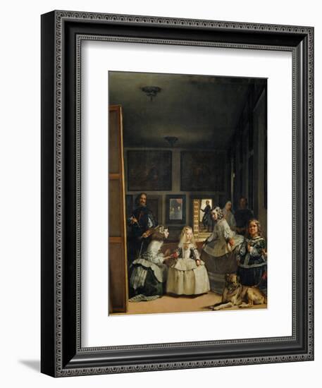 Las Meninas (With Velazquez' Self-Portrait) or the Family of Philip IV, 1656-Diego Velazquez-Framed Giclee Print