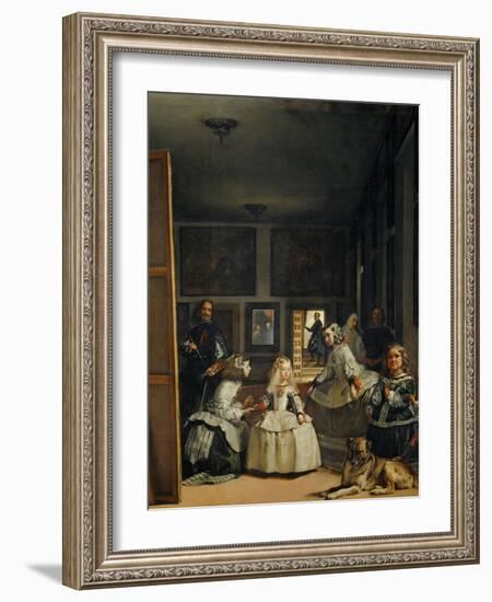 Las Meninas (With Velazquez' Self-Portrait) or the Family of Philip IV, 1656-Diego Velazquez-Framed Giclee Print