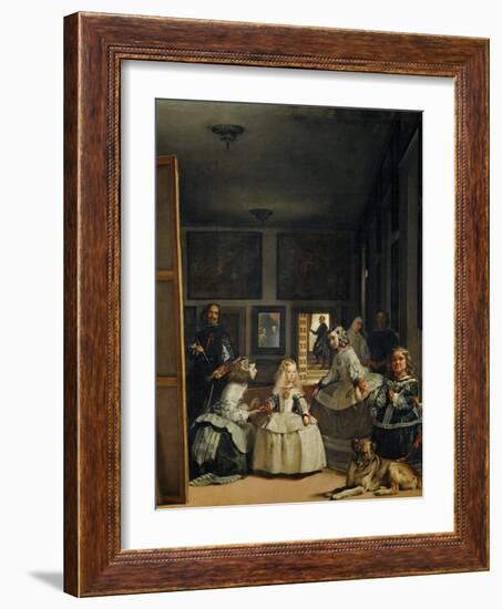 Las Meninas (With Velazquez' Self-Portrait) or the Family of Philip IV, 1656-Diego Velazquez-Framed Giclee Print