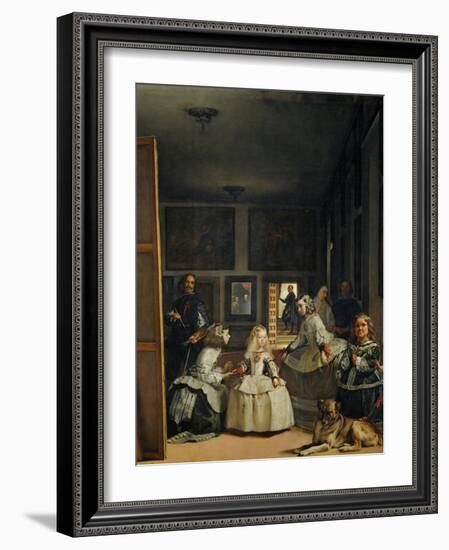 Las Meninas (With Velazquez' Self-Portrait) or the Family of Philip IV, 1656-Diego Velazquez-Framed Giclee Print