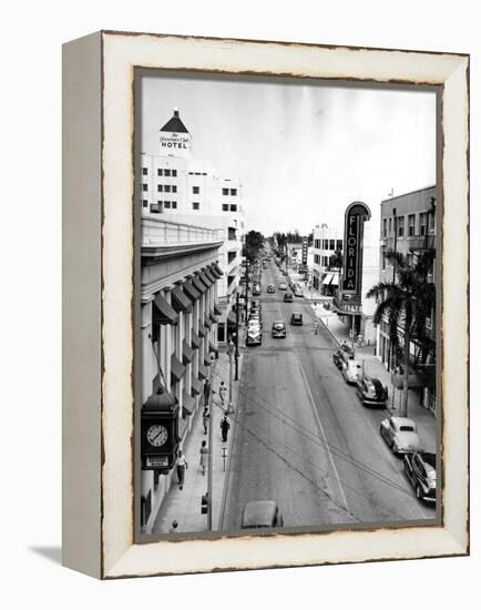 Las Olas Boulevard, Fort Lauderdale, C.1945-null-Framed Premier Image Canvas