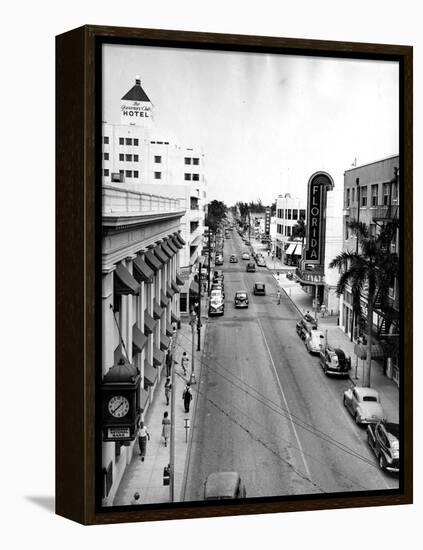 Las Olas Boulevard, Fort Lauderdale, C.1945-null-Framed Premier Image Canvas