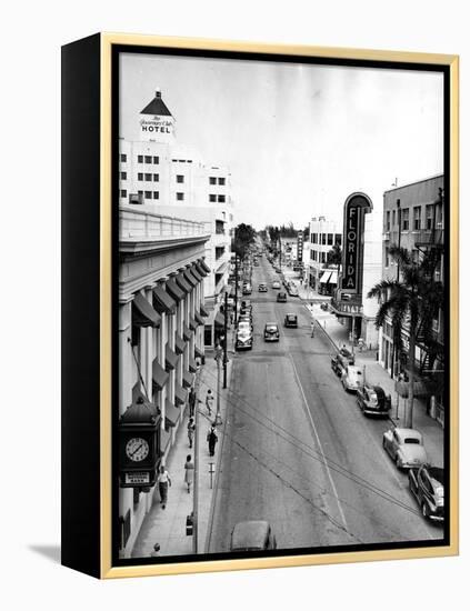 Las Olas Boulevard, Fort Lauderdale, C.1945-null-Framed Premier Image Canvas