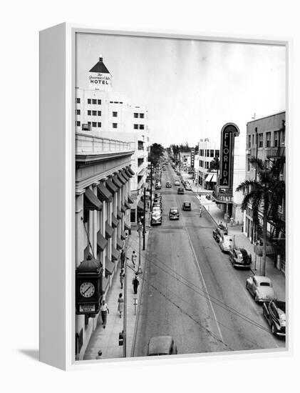 Las Olas Boulevard, Fort Lauderdale, C.1945-null-Framed Premier Image Canvas