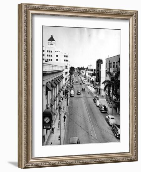 Las Olas Boulevard, Fort Lauderdale, C.1945-null-Framed Photographic Print