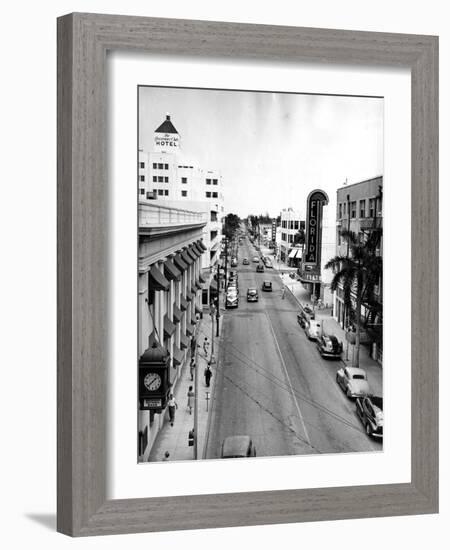 Las Olas Boulevard, Fort Lauderdale, C.1945-null-Framed Photographic Print