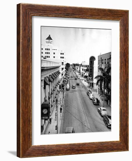 Las Olas Boulevard, Fort Lauderdale, C.1945-null-Framed Photographic Print