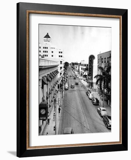 Las Olas Boulevard, Fort Lauderdale, C.1945-null-Framed Photographic Print