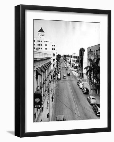 Las Olas Boulevard, Fort Lauderdale, C.1945--Framed Photographic Print