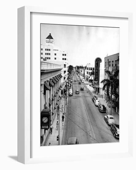 Las Olas Boulevard, Fort Lauderdale, C.1945-null-Framed Photographic Print