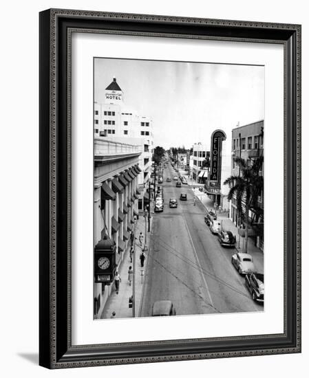 Las Olas Boulevard, Fort Lauderdale, C.1945-null-Framed Photographic Print