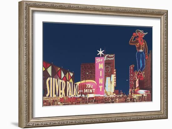 Las Vegas at Night, Nevada-null-Framed Art Print