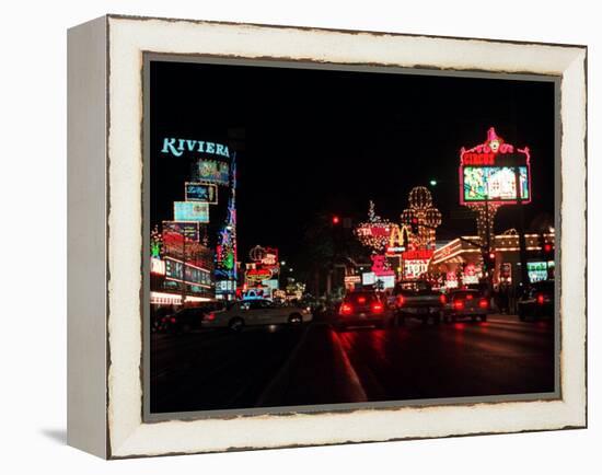 Las Vegas Boulevard Night Scenes-null-Framed Premier Image Canvas