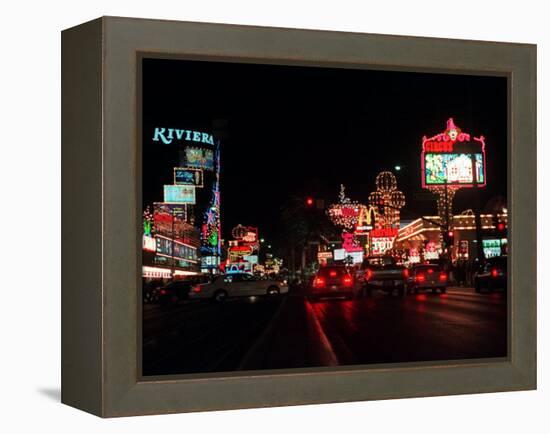 Las Vegas Boulevard Night Scenes-null-Framed Premier Image Canvas