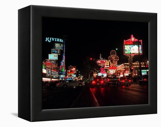 Las Vegas Boulevard Night Scenes-null-Framed Premier Image Canvas