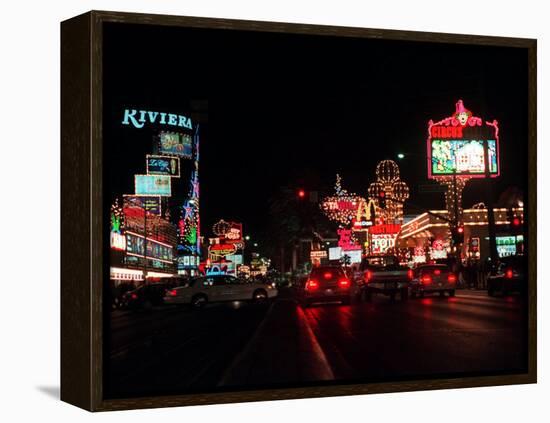Las Vegas Boulevard Night Scenes-null-Framed Premier Image Canvas