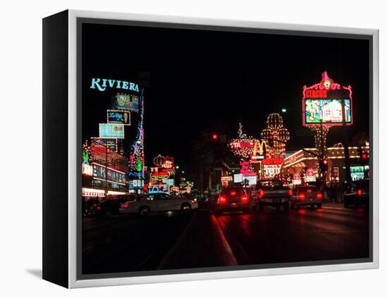 Las Vegas Boulevard Night Scenes-null-Framed Premier Image Canvas