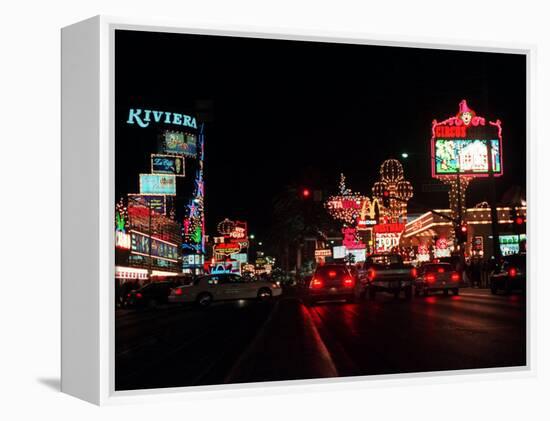 Las Vegas Boulevard Night Scenes-null-Framed Premier Image Canvas