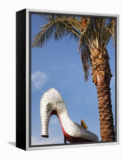 Las Vegas Boulevard, Old Sign for the Silver Slipper Casino, Downtown, Las Vegas, Nevada, Usa-Walter Bibikow-Framed Premier Image Canvas