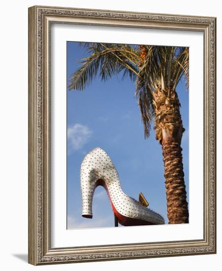 Las Vegas Boulevard, Old Sign for the Silver Slipper Casino, Downtown, Las Vegas, Nevada, Usa-Walter Bibikow-Framed Photographic Print