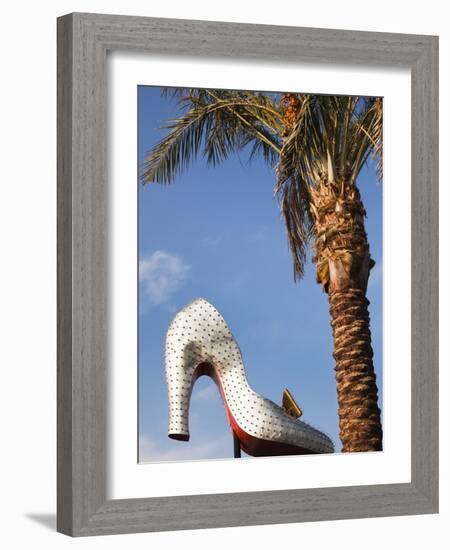 Las Vegas Boulevard, Old Sign for the Silver Slipper Casino, Downtown, Las Vegas, Nevada, Usa-Walter Bibikow-Framed Photographic Print