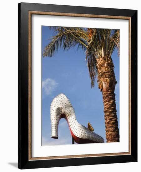 Las Vegas Boulevard, Old Sign for the Silver Slipper Casino, Downtown, Las Vegas, Nevada, Usa-Walter Bibikow-Framed Photographic Print